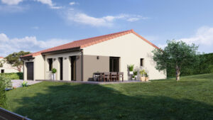 RIOM – Maison 86 m2 –  3 chambres , garage