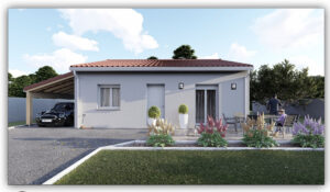 RIOM – Maison 71 m2 –  2 chambres , carport